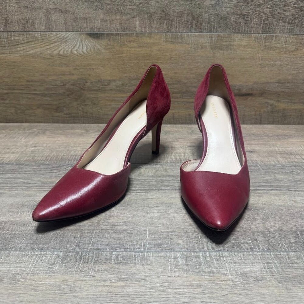 Cole Haan Rendon Burgundy Leather D'Orsay Pump Women's Size 10